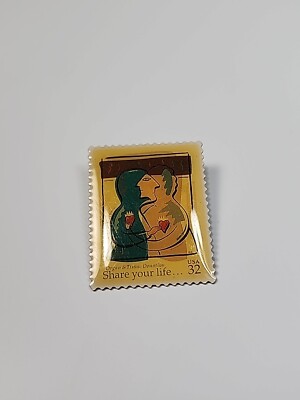 USPS Stamp Share Your Life Lapel Pin Organ & Tissue Donation 32 Cents