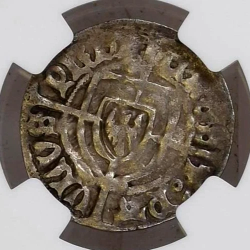 Germany Poland  Schilling 1422  NGC AU53 Teutonic Order Paulus I von Bellitzer