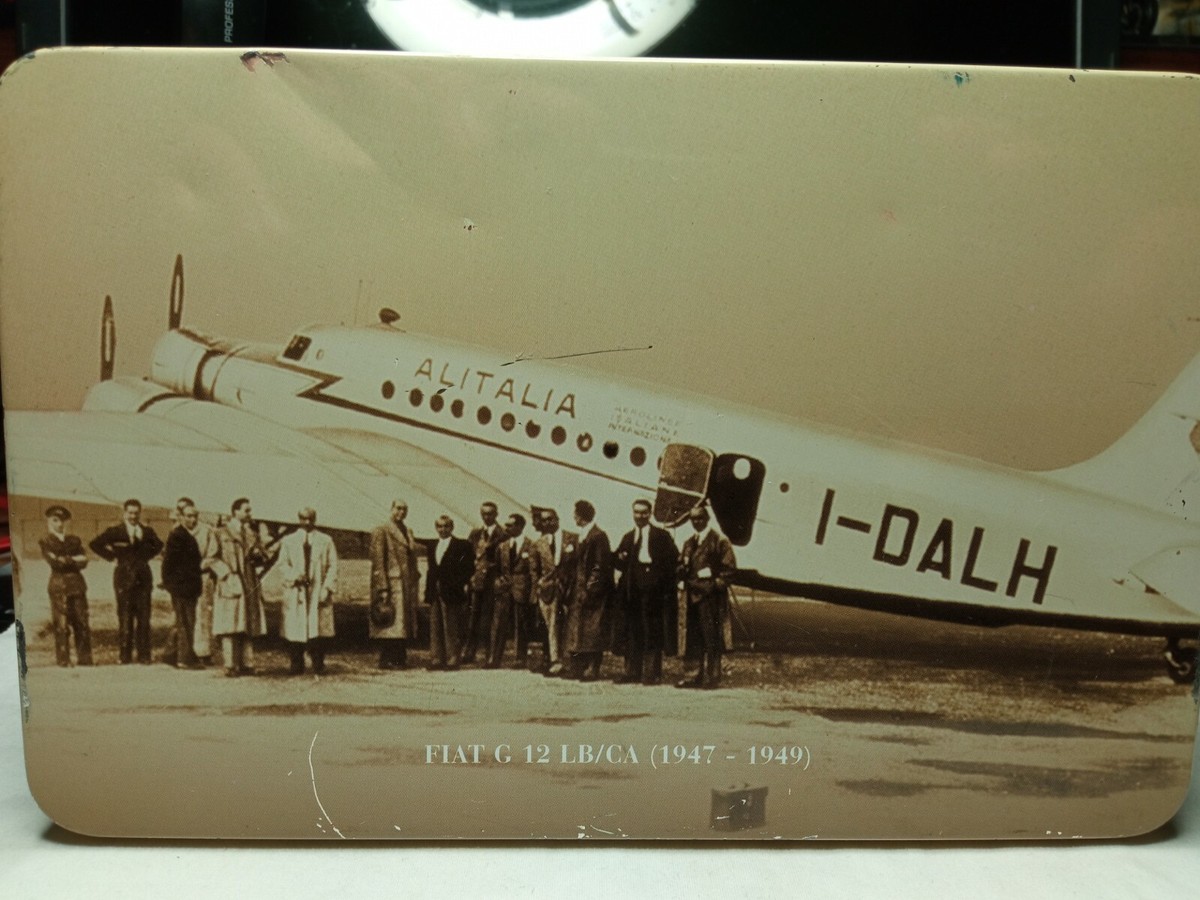 Raro Kit ALITALIA d'epoca Completo di Accessori scatola latta