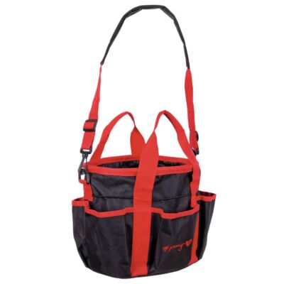 USG Putztasche ø 25x24 cm mit 6 Seitentaschen schwarz/rot wasserabweisend