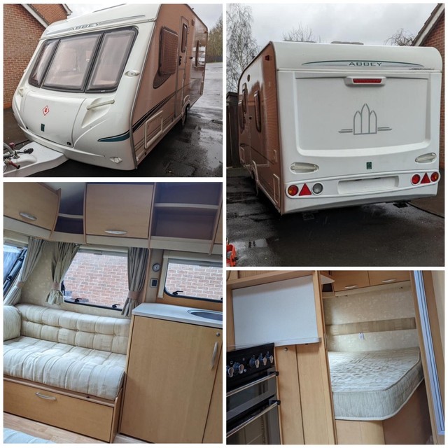 ABBEY AVENTURA 4 BERTH FIXED BED LIGHTWEIGHT CARAVAN MOTOR MOVER & ACCESSORIES ABBEY AVENTURA 4 BERTH FIXED BED LIGHTWEIGHT CARAVAN MOTOR MOVER & ACCESSORIES