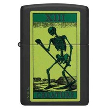 Zippo Lighter - Creature Skeleton Black Matte - 48416