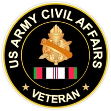 US Army Civil Affairs Veteran Bumper Sticker Military Vinyl Soldier Decal 5"
