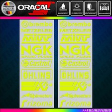 18-teilig Motorrad Aufkleber Sponsoren 120mm für alle Modelle geeignet