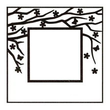 #524 Nellie  Snellen Embossing Folder  " SQUARE SPRING IS IN THE AIR  "  EFE006