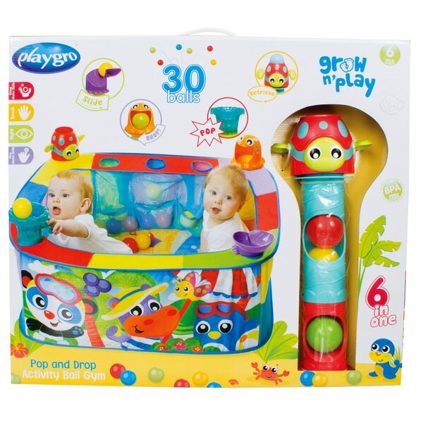 playgro pop and drop activity ball gym