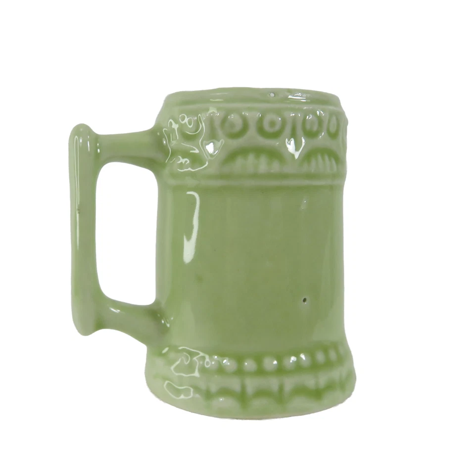 Original Vintage Mini Green Ceramic Pottery Pitcher Creamer 2.5” Marked F9F - Изображение 2 из 4