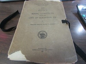 ORIGINAL 1912 MINING CONDITIONS UNDER THE CITY OF SCRANTON PA - SET OF 25 MAPS