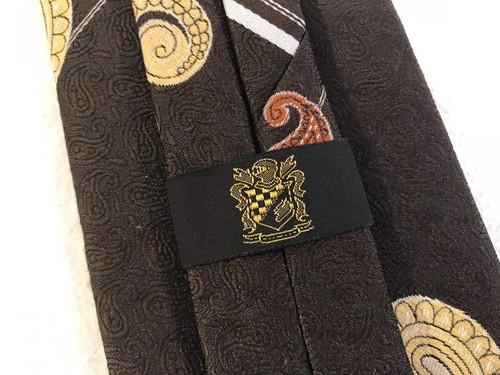 Corbata vintage retro funk poliéster cachemira con clip para el cuello (T2) - Imagen 4 de 5