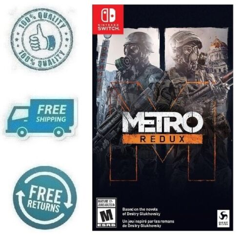 New Metro Redux Nintendo Switch Edition Apocalyptic Shooter Adventure Video Game - Picture 1 of 4