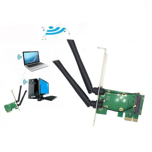 Wireless Wifi Netzwerkkarte Mini PCI-E zu PCI-E 1X Desktop Neu B5U4 - Bild 7 von 11