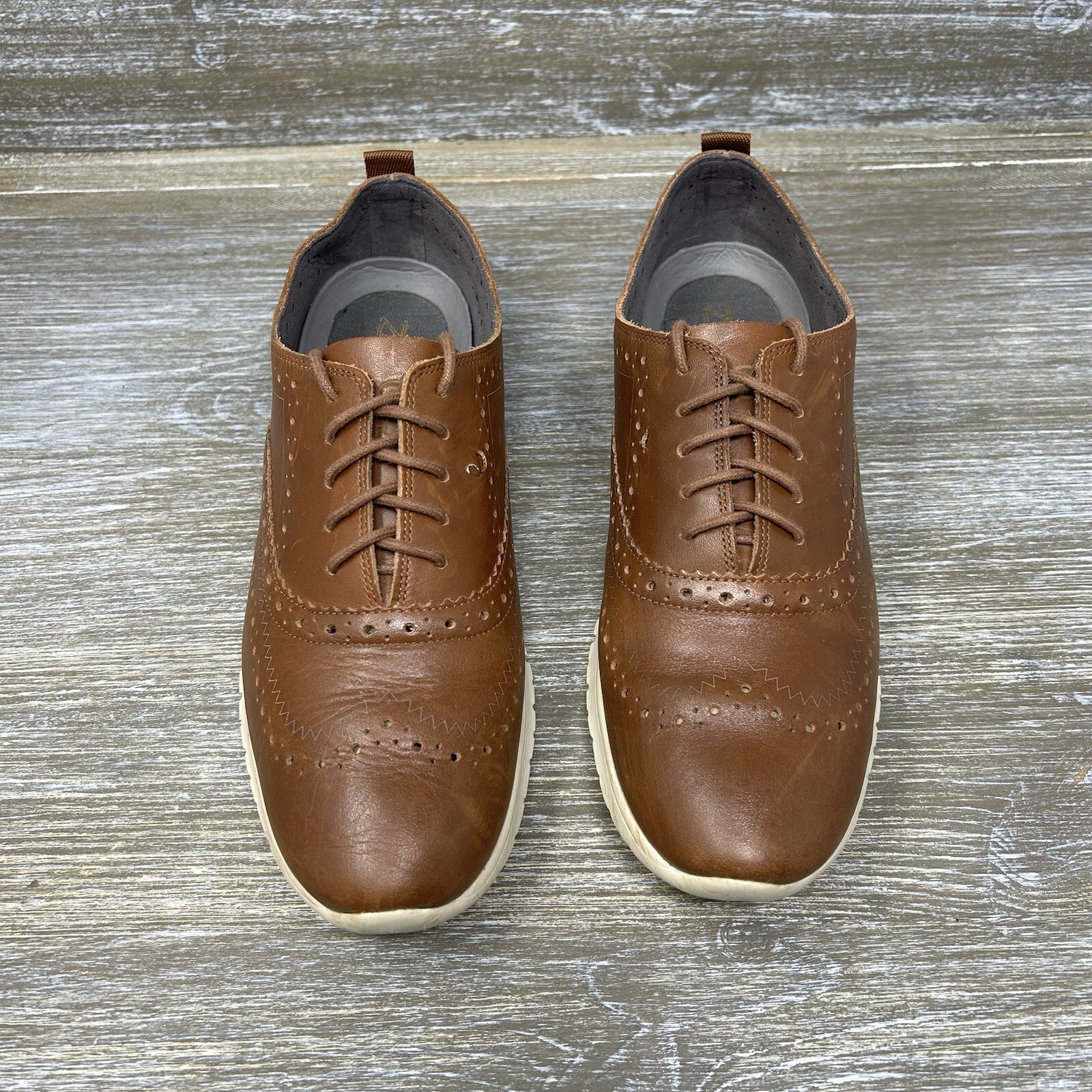 cole haan zerogrand wingtip brown