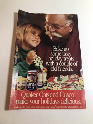 1991 Quaker Oats Co. Crisco Proctor & Gamble Festive Recipe Booklet Christmas