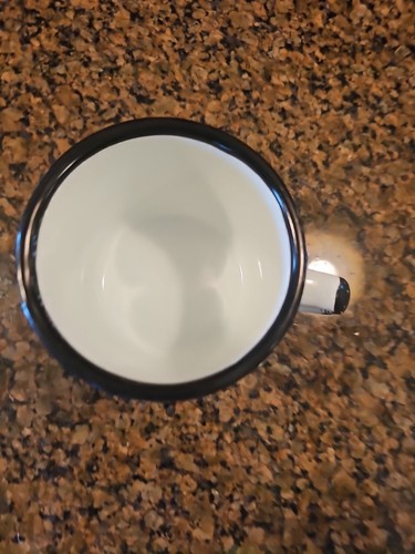 Farmhouse Enamel Mug 3.5”x3” Color White/Black Cup Vintage - Picture 10 of 13