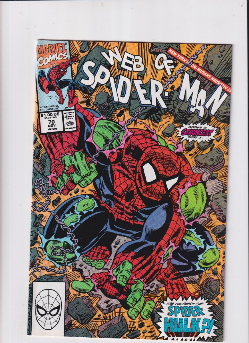 Web of Spider-Man (1985) # 70 (8.0-VF) 1st Spider-Hulk 1990