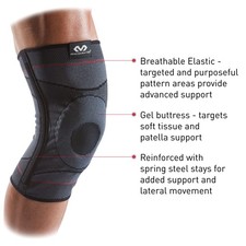 MCDAVID KNEE COMPRESSION KNIT SLEEVE GEL BUTT...