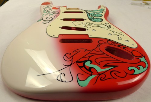 Jimi Hendrix Monterey Style 3 pcs North American Alder Strat Guitar Body 2.24kg - Picture 7 of 23