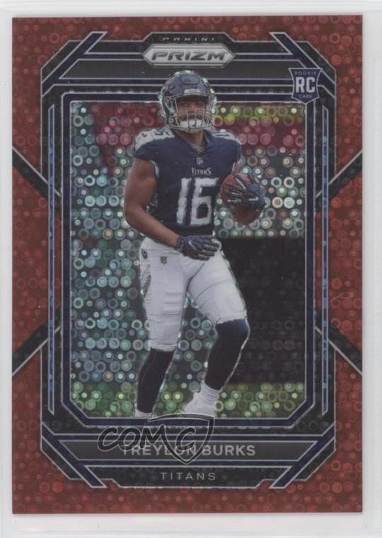 2022 Panini Prizm Rookies No Huddle Red Prizm /50 Treylon Burks #313 Rookie RC