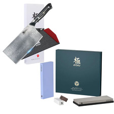 Sharpeners Bundle: Cleaver Knife + Whetstone|...