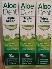 ALOE DENT TRIPLE ACTION ALOE VERA TOOTHPASTE 100ML FLUORIDE 6 TUBES BBE 09/28