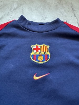 Nike Barcelona 1998/99 Vtg Sweatshirt Central Swoosh Size S | eBay