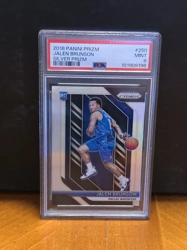 2018 PANINI PRIZM SILVER PRIZM #250 JALEN BRUNSON ROOKIE RC PSA 9
