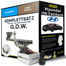 Anhängerkupplung abnehmbar für HYUNDAI i30 Fastback +E-Satz Kit NEU