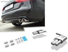 Fox Edelstahl Duplex Sportauspuff Audi A5 B8 Coupe V6 TDI je 2x90mm rund