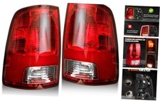 Pair Tail Lights w/Bulbs Compatible with 2009  2018 Dodge Ram 1500/2500/3500 