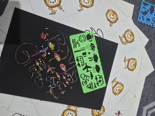 20 Sheet Magic Rainbow Scratch Art Paper Cards Scraping Drawing with Sticks gift