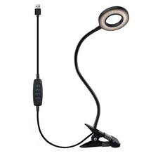 Clip Light Reading Lights 48 LED Clamp-on Desk Lamp with 3 Color Modes and 10...