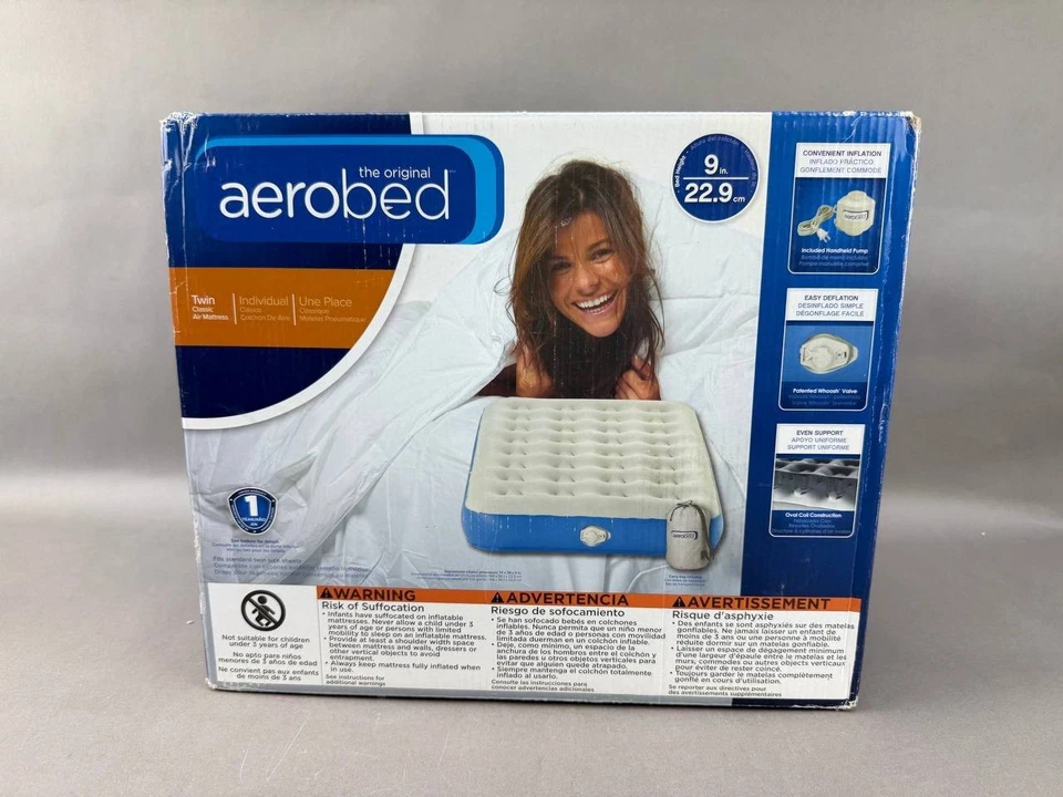 Colchón doble AeroBed original con bomba y bolsa de transporte Foto 2 de 4