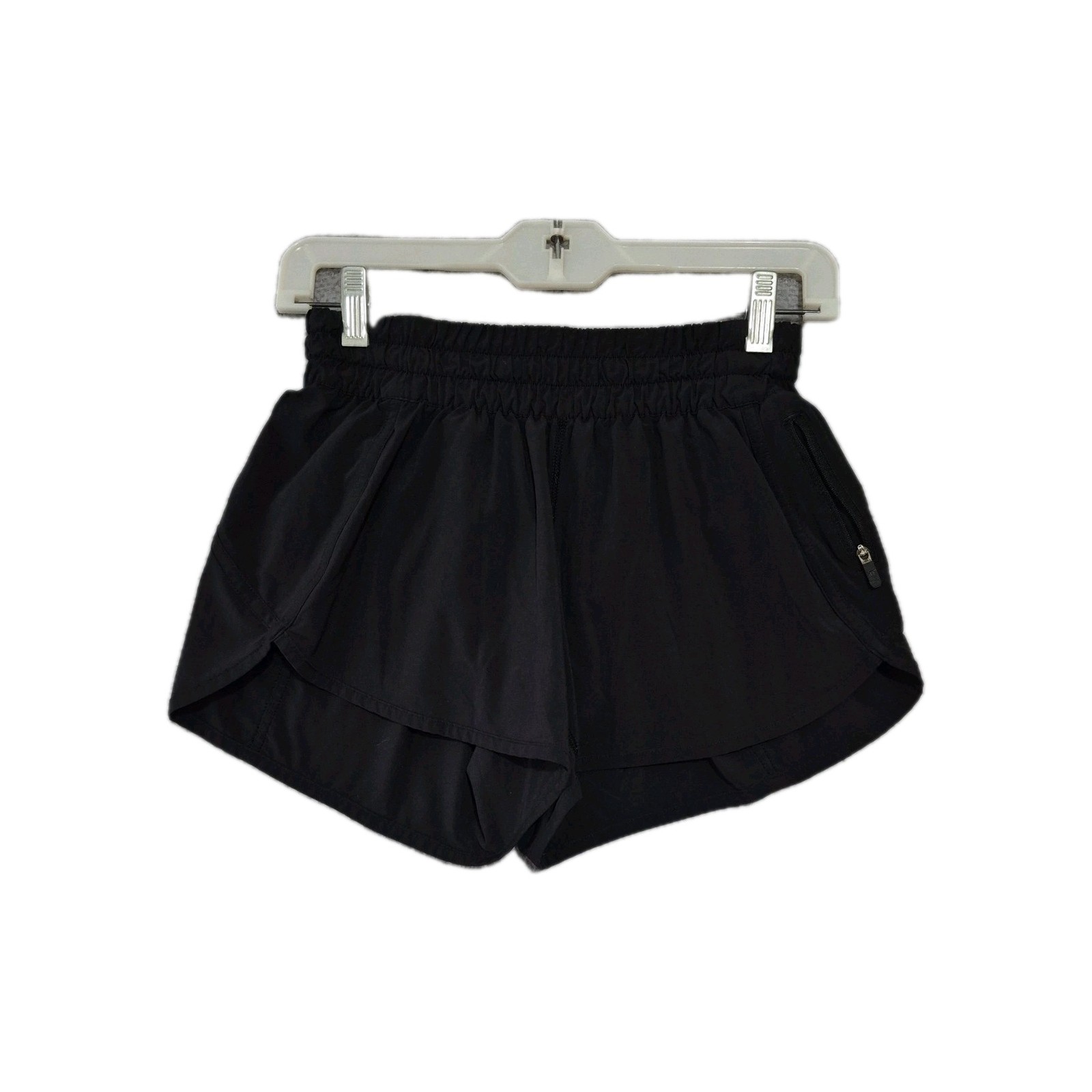 Lulmon Womens Tracker Short 4 Inch Black Size 6 Athletic Running