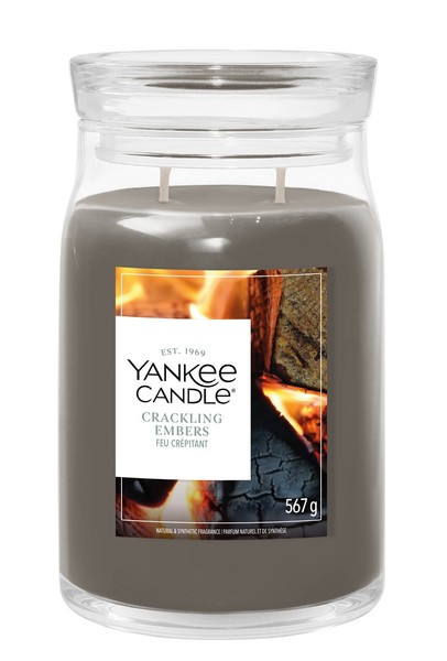 Yankee Candle Duftkerze Im Glas (Groß) Crackling Embers - Winterkollektion-image