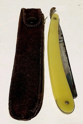 VINTAGE BLUE EAGLE STRAIGHT EDGE RAZOR KNIFE WITH CASE 