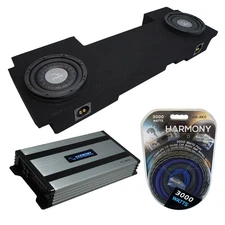02-13 GMC Sierra HD Crew Truck Harmony F124 Dual 12" Sub Box & HA-A800.1 Amp