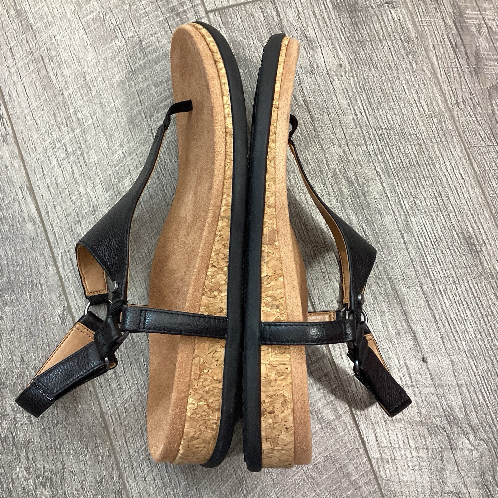 Vionic Slingback Black Leather Thong Sandals Size… - image 6