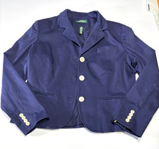 POLO RALPH LAUREN BOYS NAVY BLAZER SUIT JACKET SZ 16