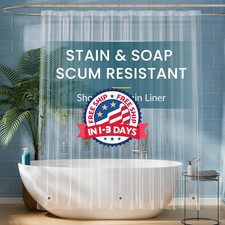 Cortina De Bano De Plastico Liner Forro De Ducha Esmerilado De 72 X 72 PEVA NEW