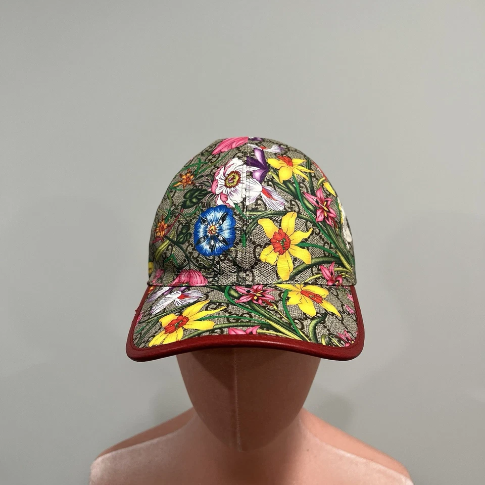 Gorra de béisbol GUCCI GG Supreme Flora Claudia 58 L multicolor Foto 3 de 4