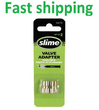 Slime Bicycle Tire Valve Adapter Presta to Schrader Standard 2 Pc 