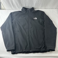 The North Face Jacket Mens Size Large Apex Bionic Black Soft Shell Fleece Lined