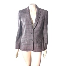 Pendleton Virgin Wool Blazer Glen Plaid Vintage 60s 70s Jacket Women's 14 USA