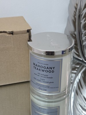 Bath & Body Works White Barn Mahagoni Teakholz Eindocht Kerze 227g Neu