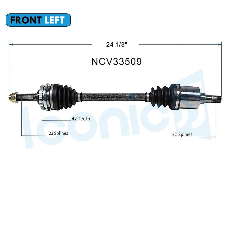 Conjunto de eje CV delantero izquierdo para 98-00 Chevy Metro 95-97 Geo Metro 1,3 L manual Foto 2 de 4