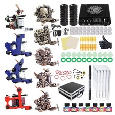 Dragonhawk Complete Tattoo Kit with Case, Beginner Traditional Coils Tattoo M...
