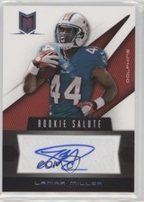 2012 Panini Momentum Rookie Salute Signatures 16/25 Lamar Miller #77 Auto 1b9
