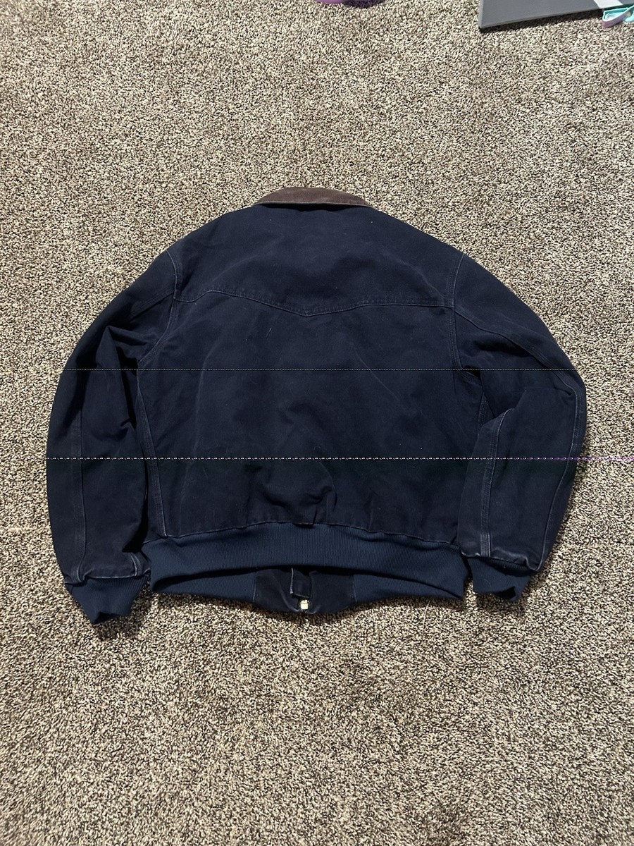 Vintage Men's Carhartt J14 MDT Santa Fe Jacket Size Large Blue
