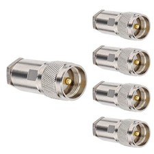 Best PL259 Coax Connectors, 5-Pack PL-259 UHF Male Clamp Connector Plug RF for