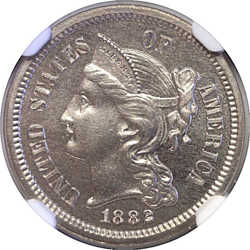 1882 3CN Nickel Three Cent Proof NGC PF-66 CAC - Picture 2 of 3